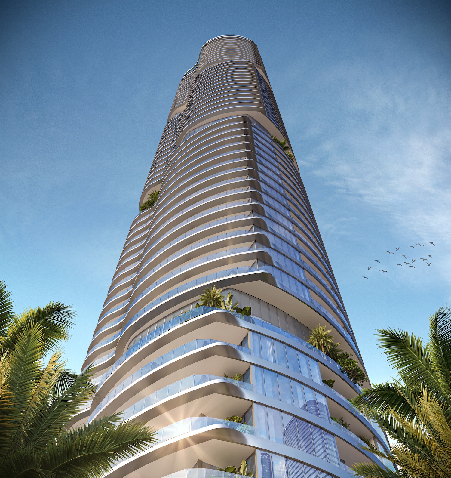 Nobu Residences Aerial Building Visual